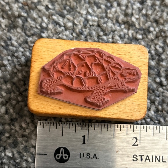 Comotion Rubber Stamps TURTLE Mounted Vintage - Picture 3 of 8